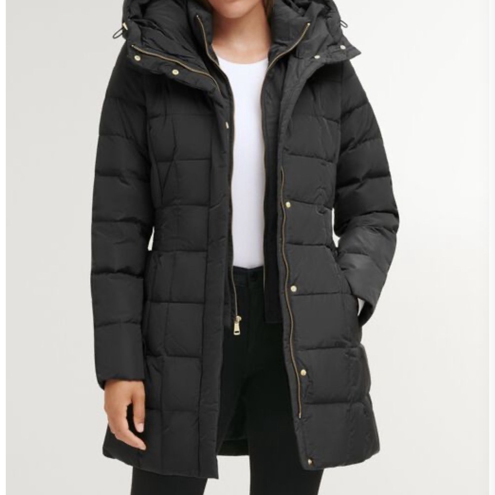Women's 32" Signature Hooded Taffeta Down Coat 
Cole Haan Signature